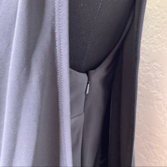 Cache charcoal gray rhinestone shoulder open back dress size 6 - Picture 7 of 15